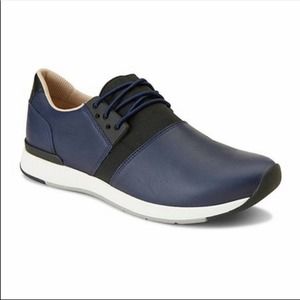 Vionic Womens Carmen Leather Sneakers Blue 7.5